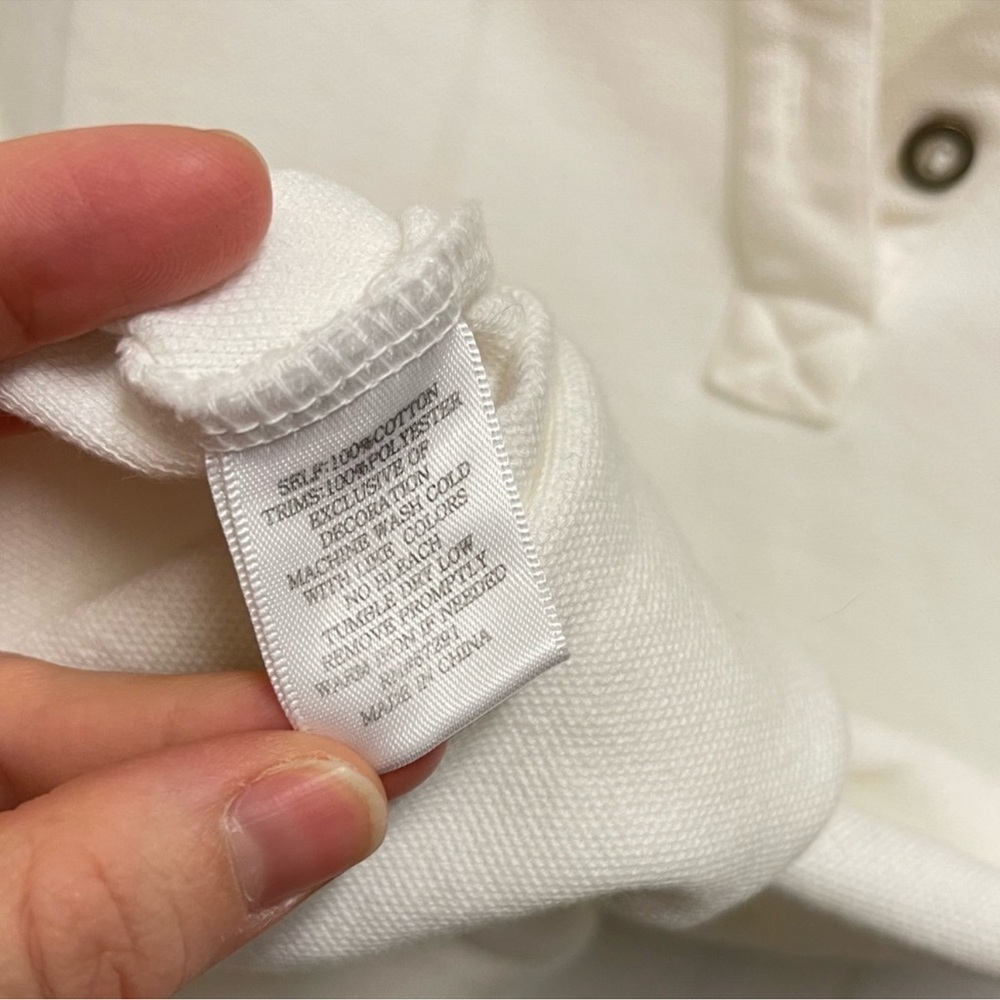 Johnny Was - White Embroidered Polo. Sz Small - Picture 11 of 11